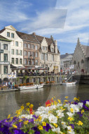 Leie Canal, Ghent, Flanders, Belgium
