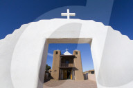 San Geronimo Chapel, Taos Pueblo, UNESCO World Heritage Site, Pueblo Dates to 1000 AD, New Mexico, USA