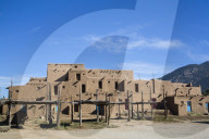Taos Pueblo, UNESCO World Heritage Site, Pueblo Dates to 1000 AD, New Mexico, USA