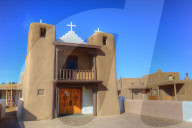 San Geronimo Chapel, Taos Pueblo, UNESCO World Heritage Site, Pueblo Dates to 1000 AD, New Mexico, USA