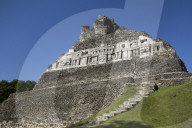 Stucco Frieze, Castillo, Xunantunich Mayan Ruins, outside San Ignacio, Belize