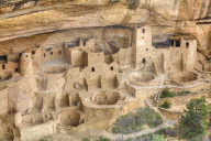 Anasazi Ruins, Cliff Palace, Mesa Verde National Park, UNESCO World Heritage Site, 600 A.D. - 1,300 A.D., Colorado, USA