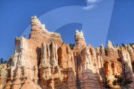 Hoodoos, on the Queens Garden Trail, Bryce Canyon National Park, Utah, United States of America, North America