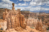 Hoodoos, on the Queens Garden Trail, Bryce Canyon National Park, Utah, United States of America, North America