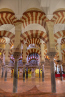 Arches and Columns, The Great Mosque (Mosquita) and Cathedral of Cordoba, UNESCO World Heritage Site, Cordoba, Spain