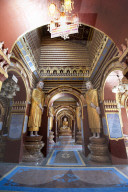 Interior of Thanboddhay Pagoda, showing some of the 100,000 Buddhas there, large and small on shelves, Monywa, Sagaing Division.