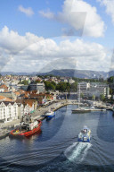 Vagen, is Stavanger's inner harbour. Stavanger is Norway's third largest city and the centre of  the country's oil industry. Norway