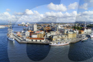 Stavanger harbour. Stavanger is Norway's third largest city and the centre of  the country's oil industry. Norway