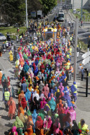 Hola Mohalla, the sikh new year, in Bobigny, France. Procession.