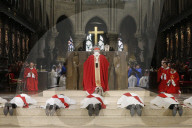 Priest ordinations at Notre-Dame de Paris cathedral.