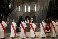Priest ordinations at Notre-Dame de Paris cathedral.