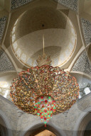 Chandelier, Sheikh Zayed Mosque, Abu Dhabi.  The largest ornate chandelier in the world.