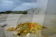 Solfatara, volcanic crater with active fumaroles, Pozzuoli, Naples, Campania, Italy, Europe
