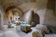 The Underground of the Flavian Amphitheater, the third largest Roman amphitheater in Italy, Pozzuoli, Naples, Campania, Italy, Europe