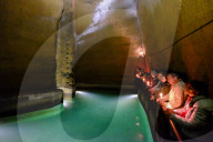 Ancient Greek water reservoirs in the underground beneath Naples, Italy, Europe