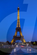 Eiffel Tower in evening, Paris, France, Europe,
