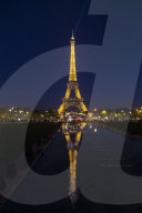 Eiffel Tower in evening, Paris, France, Europe,