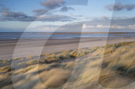 A windy evening at Brancaster Beach, Norfolk, England, United Kingdom, Europe