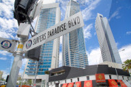 Australia, Queensland, Gold Coast, Surfers Paradise Boulevard Sign