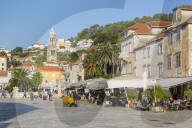 Main Square, Hvar, Hvar Island, Dalmatia, Croatia, Europe