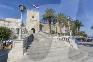 Town Gate, Korcula Town, Korcula, Dalmatia, Croatia, Europe
