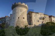 Fortress Tower in Korcula Town, Korcula, Dalmatia, Croatia, Europe