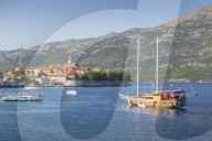 View of Korcula Town, Korcula, Dalmatia, Croatia, Europe