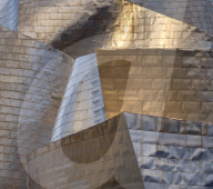 The titanium facade of the Guggenheim in Bilbao, Biscay, Basque Country, Spain, Europe