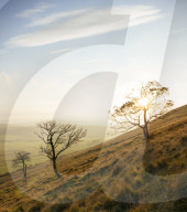 View from Mam Tor, Peak District, Derbyshire, England, UK