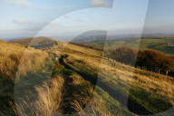 View from Mam Tor, Peak District, Derbyshire, England, UK