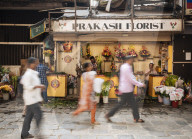 Exterior of florist shop, Mumbai, India