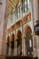 The interior of the Basilique de Saint Nicholas in the city of nantes, France.