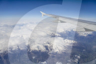 The Alps from a commercial flight, France, Europe