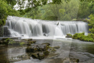 Monsal Weir in Monsal Head Valley, Peak District National Park, Derbyshire, England, United Kingdom, Europe