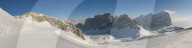 Hidden valley ski area, Armentarola 101, Lagazuoi,  Dolomites, UNESCO world heritage site Dolomites, South Tyrol, Italy.