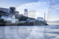 Alcatraz as viewed from a boat, San Fransisco, California, United States of America