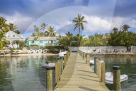 Bahamas, Abaco Islands, Elbow Cay, Hope Town, Harbout front