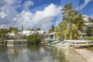 Bahamas, Abaco Islands, Elbow Cay, Hope Town, Harbout front