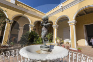 The inner courtyard of the Palacio Cantero, Museo HistoÃÅrico Municipal in the UNESCO World Heritage town of Trinidad, Cuba.