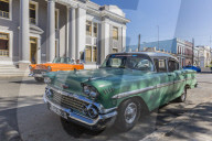 Classic 1958 Chevrolet Bel Air taxi, locally called an 'almendrone' in the town of Cienfuegos, Cuba.