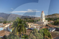 The Convento de San Francisco and Plaza Mayor in the UNESCO World Heritage town of Trinidad, Cuba.