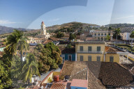The Convento de San Francisco and Plaza Mayor in the UNESCO World Heritage town of Trinidad, Cuba.