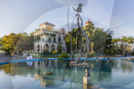 Exterior view of Palacio de Valle, Valle's Palace, in Punta Gorda, Cienfuegos, Cuba.
