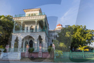 Exterior view of Palacio de Valle, Valle's Palace, in Punta Gorda, Cienfuegos, Cuba.
