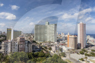 Cityscape view looking west of the town of Vedado, taken from the roof of the Hotel Nacional, Cuba.