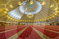Sheikh Khalifa al Nahyan Mosque, Men's prayer room, Shymkent, South Region, Kazakhstan, Central Asia