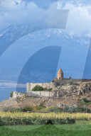 Khor Virap Monastery and Apostolic church at the foot of Mount Ararat, Ararat Province, Armenia, Caucasus, Asia