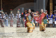Tribal ritual Dances at the Hornbill Festival, Kohima, Nagaland, India