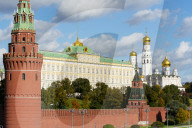 View of the Kremlin on the banks of the Moscow River, Moscow, Russian Federation