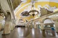 Komsomolaskaya Metro Station, Moscow, Russian Federation